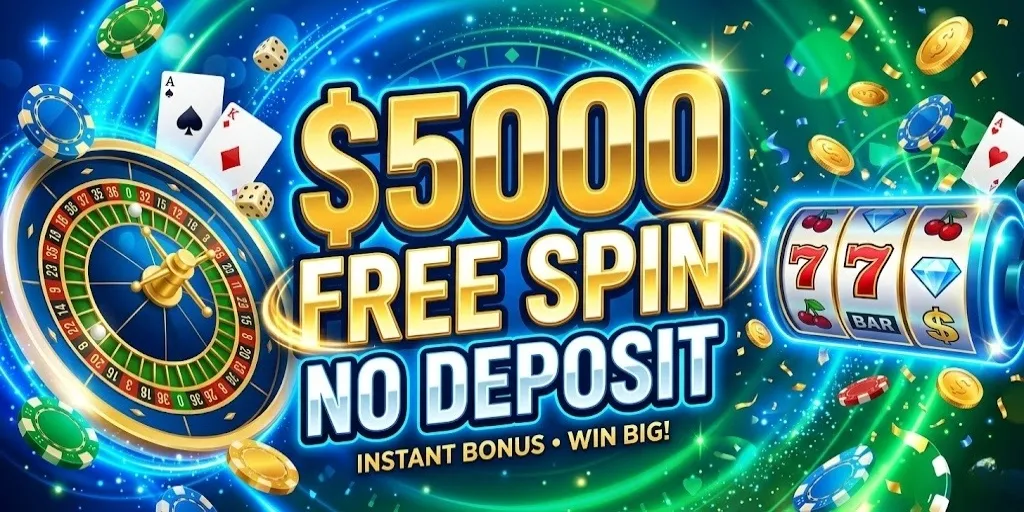$5000 Free Spin No Deposit