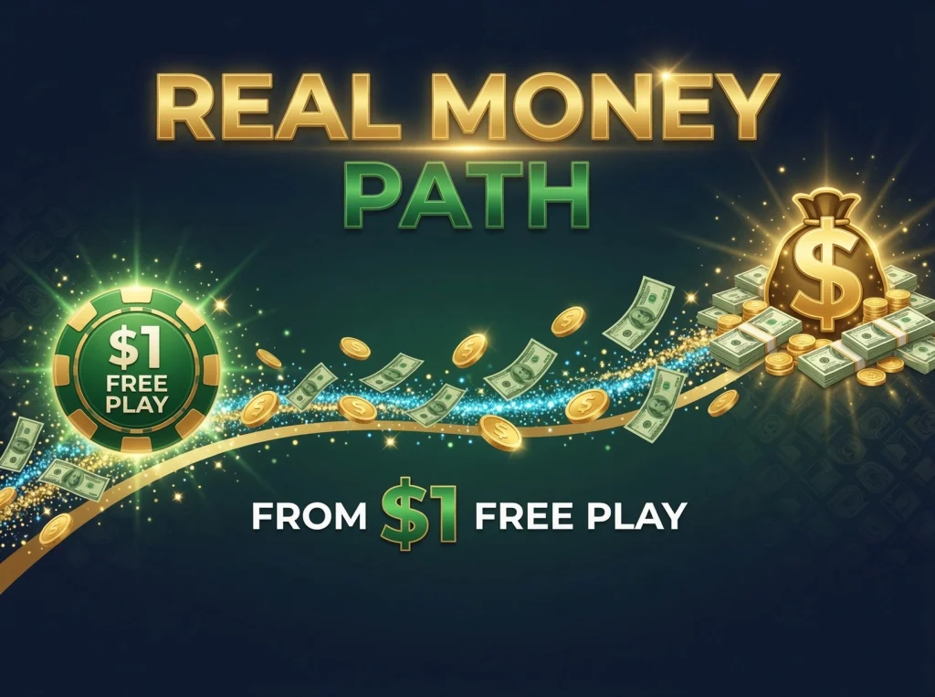 Real Money Path From $1 Free Play