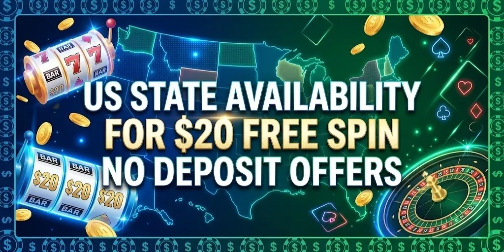 US State Availability For $20 Free Spin No Deposit Offers