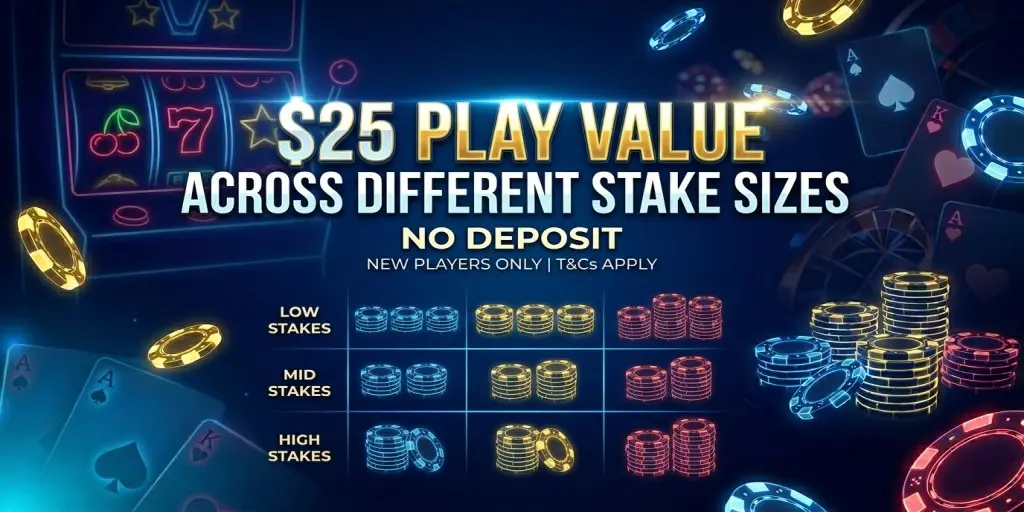 $25 Play Value Across Different Stake Sizes