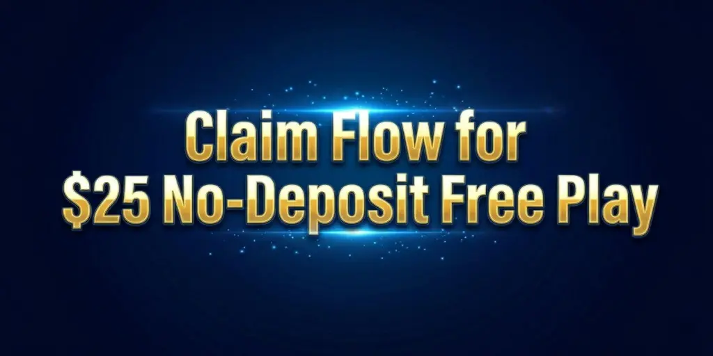 Claim Flow for $25 No-Deposit Free Play