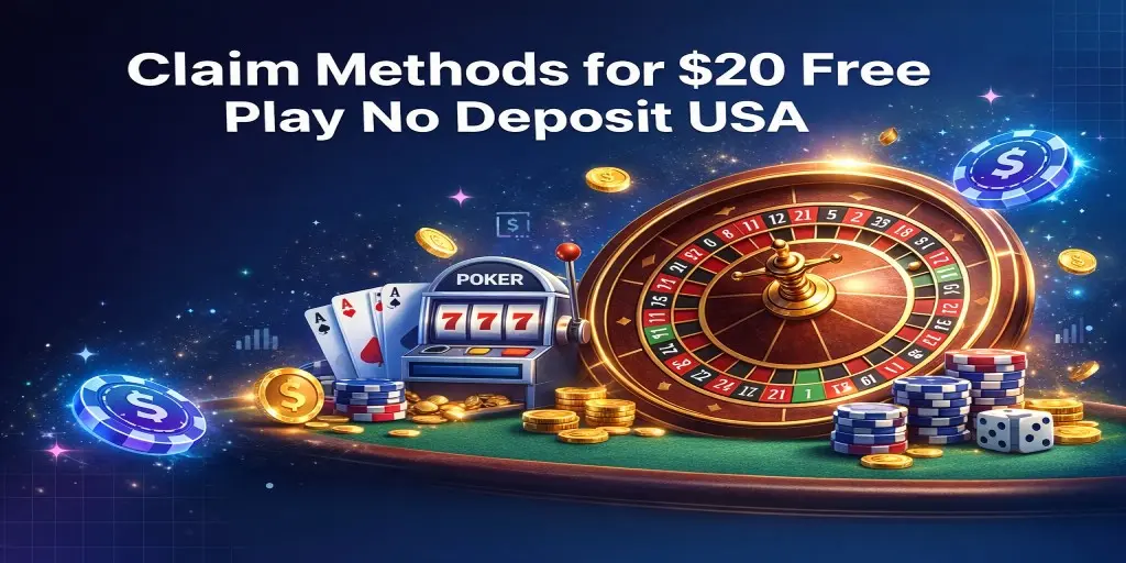 Claim Methods for $20 Free Play No Deposit USA