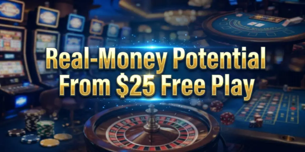 Real-Money Potential From $25 Free Play
